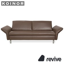 Koinor Vittoria Leder Zweisitzer Braun Taupe manuelle Funktion Sofa Couch