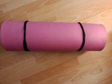 180 cm lange Yoga Matte. Rosa. Mit Tragegurt. Hop Sport.