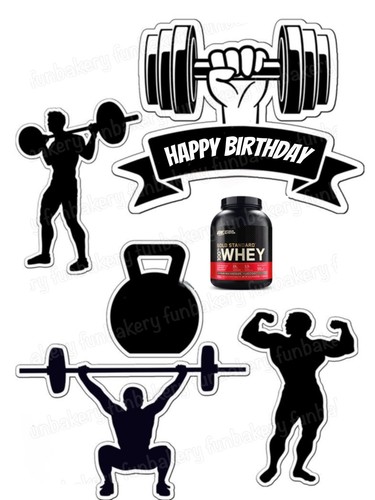 Gym fitness tortenaufleger - fitness,