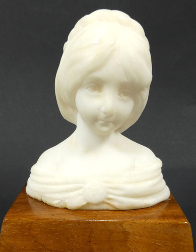 Jugendstil alabaster büste - jugendstil,
