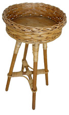 Vintage Pflanzkorb Pflanzschale Blumenständer Korbgeflecht 50er 60er