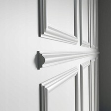 Stuckleisten Wandleiste Weiß 4 x 1,8 cm SL-04 Modern Wasserfest 1 Meter lang