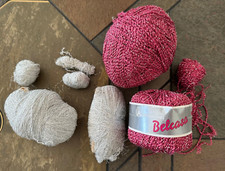 Austermann Belcasa pink mit Silberfaden & Beilaufgarn silber Wolle Stricken