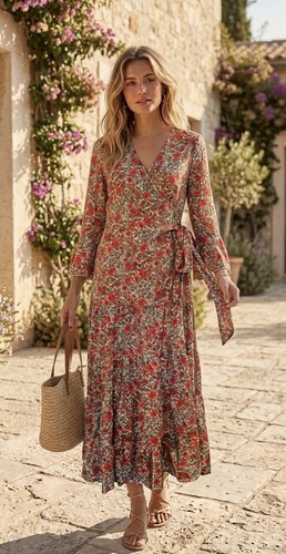 Kleid seidenkleid wickelkleid - kleid,