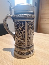 Bierkrug Zinndeckel Gerz