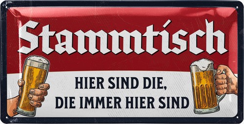 Stammtisch schild blechschild - stammtisch,