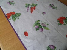 Rustikaler Tischläufer, Obst-Motive, 165 x 57 cm, NEU