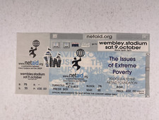 David Bowie Komplettes Ticket Original Net Aid Wembley Stadion 9. Oktober 1999