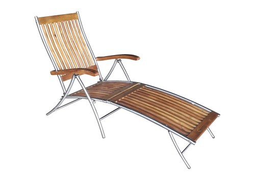 Edelstahl deckchair liegestuhl - edelstahl,