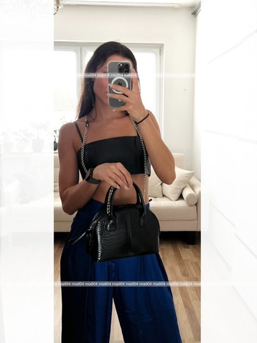 Schwarze handtasche - schwarze, /