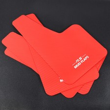 4pcs Schmutzfänger Spritzschutz Spritzlappen Vorne + Hinten Rot PKW KFZ 21x36cm