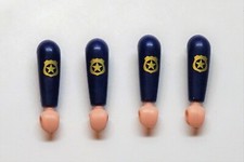 4 x SPEZIAL ARME BLAU POLICE DRUCK GOLD PLAYMOBIL zu Sheriff Polizei USA A15