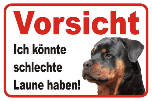 Schild vorsicht rottweiler - schild,