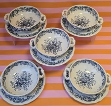 Villeroy & Boch „Valeria“ – 5 Suppentassen  5 Untertassen Sehr guter Zustand