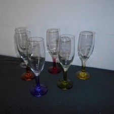 6 x Sektgläser Sektglas bunte