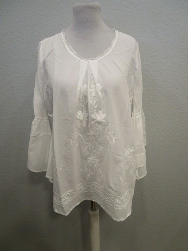 Just white bluse rundhals - bluse,