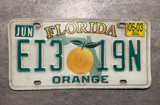 USA Nummernschild Kennzeichen License Plate Florida Orange