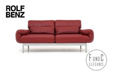 Rolf Benz Plura 380 Relaxsofa  Couch Sofa multifunktional Leder rot