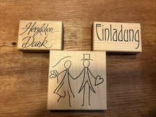 3 Holzstempel Hochzeit +