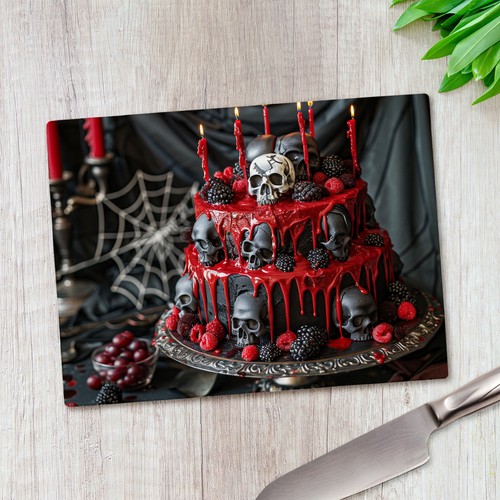 Totenkopf horror kuchen glas - horror,