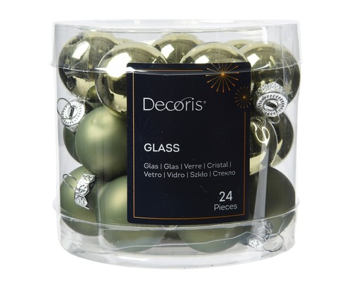 Weihnachtskugeln glas 5cm - 24, 2,5cm