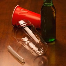 Pint Bong Glas Erwachsene Bierglas mit Stroh Trinkspiel