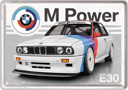 Blechpostkarte bmw m power - bmw,
