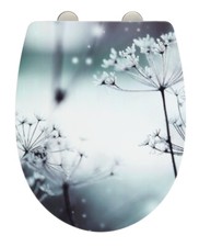 WENKO WC SITZ POLAR Absenkautomatik Toiletten Deckel Klo Brillen Blumen Winter