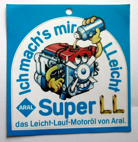 Werbe aufkleber aral - super, ll
