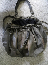 Reptile`s House große Schultertasche Beuteltasche olivgrün/bronze weiches Leder