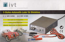 ivt 3 Stufen Automatik Lader Ladegerät Chager 8A für 12V Blei Akkus + NEU in OVP