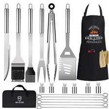 Grillbesteck set edelstahl - grillbesteck,