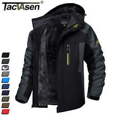 Mens Winter Ski Jacket Waterproof Snow Coats Snowboard Fleece Lined Hooded Parka