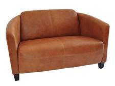 Ledersofa Rocket 2-Sitzer Columbia Brown hell Leder Sofa Ledercouch Clubsofa 2er