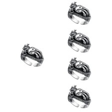  Set of 5 Drachenringe Vintage Schmuck Drachenschmuck Modeschmuck
