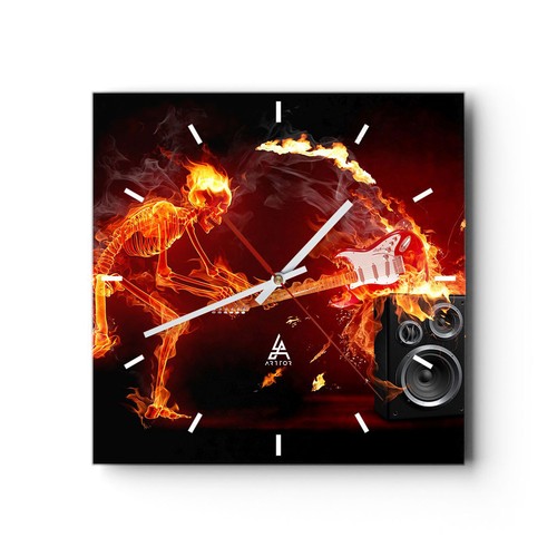 Modern wanduhr 40x40cm - modern, quadrat