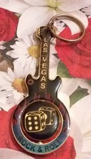 Schlüsselanhänger+Gitarre-Las Vegas Mit Drehbarer Münze-Neuwertig