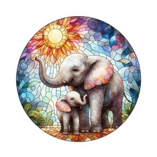 10x sticker elephant stained