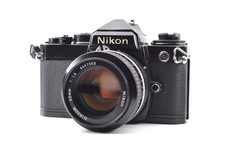 【Fast neuwertig】Nikon FE analoge Spiegelreflexkamera schwarz 35 mm + Ai 50...