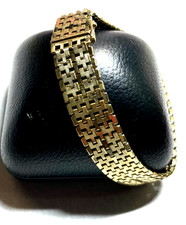 333 Gold 8 K Gelbgold Armband Teppicharmband L 19,5 cm B 12 mm sehr gepflegt