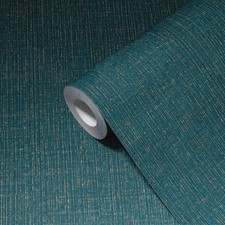 Petrol Tapete golden Meliert