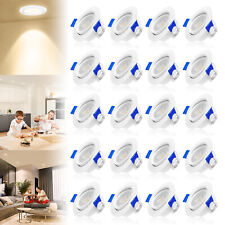 20er LED Einbauleuchte Einbaustrahler Decken Leuchte Warmweiß Schwenkbar 5W Set