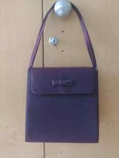 Kleine Tasche Party Hochzeit Silvester Bordeaux Stoff Glänzend Schleife Sehr Gut