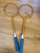 Original DDR FEDERBALL SCHLÄGER  GERMINA DUETT HOLZ  VINTAGE SPORT Defekt 80er