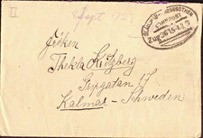 DR Brief PENIG - BAHNPOST Zug 3615 - GLAUCHAU-ROSSSOTHEN 7.9.23 -Kalmar SCHWEDEN