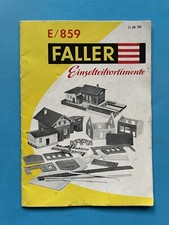 FALLER Anleitung E 859 Eisenbahn Set 1959 Motor Auto Rennbahn AMS OVP Box 4002 5