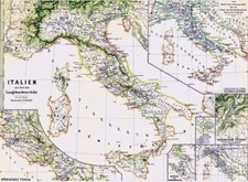 Landkarte italien italia - italien,