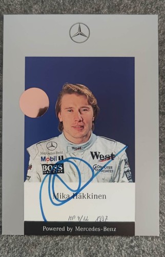 Autogrammkarte mika häkkinen - autogrammkarte,