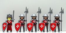 5 x RITTER MALTESER ROT PLAYMOBIL zu Kreuzritter Crusader Top Custom  TOP RAR !