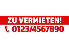 Banner oder Aufkleber "ZU VERMIETEN" PVC-Banner Spanntransparent Plane Sticker